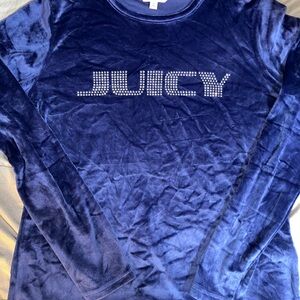 Juicy Couture y2k Blue Velvet 2 piece pj set